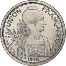 French Indo-China, 1 Piastre, 1946, Paris, Pattern, Copper-nickel, PCGS, SP66