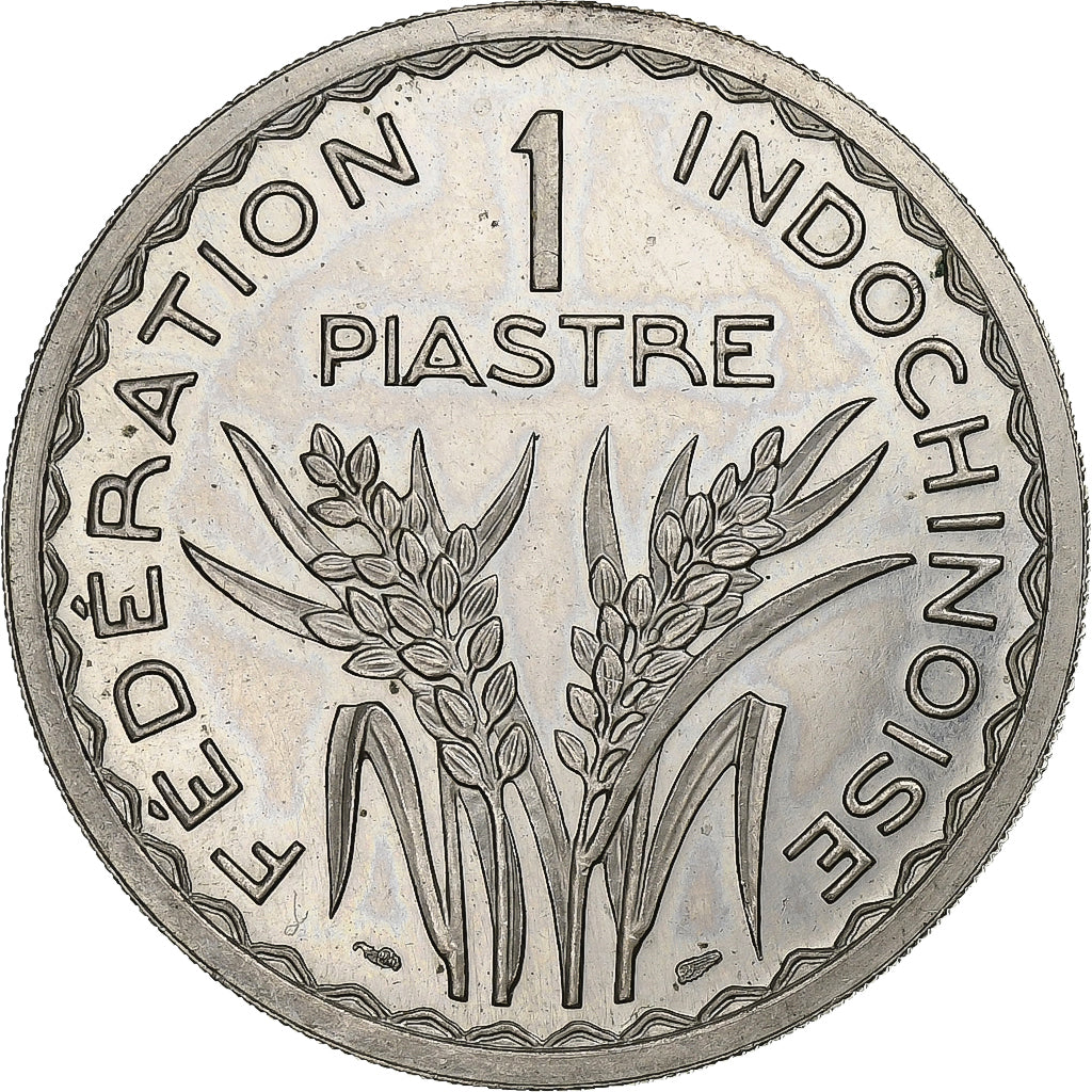French Indo-China, 1 Piastre, 1946, Paris, Pattern, Copper-nickel, PCGS, SP66