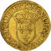 France, Henri III, Écu d'or au soleil, 1578, Poitiers, Gold, AU(50-53)