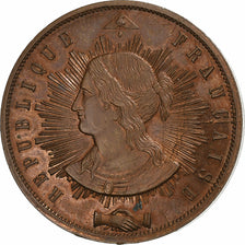 France, 10 Centimes, Concours de Pillard, 1848, Paris, Copper, MS(63)