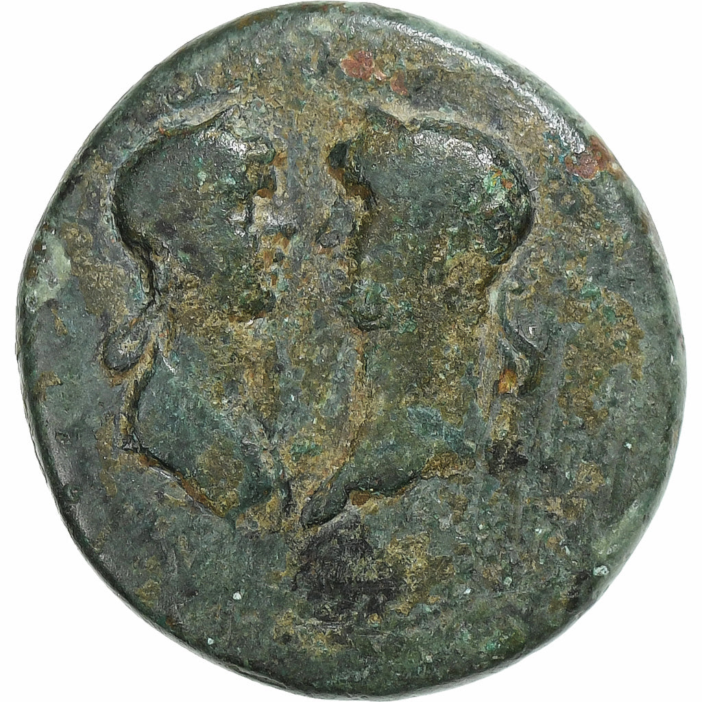 Ionia, Nero and Agrippina II, Æ Unit, 54-59, Smyrna, Bronze, SGE+, RPC:I-2478