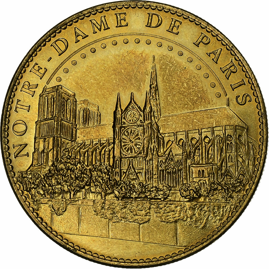 Francia, medalla, Benoit XVI, Cathédrale Notre-Dame de Paris, 2008, Cobre -