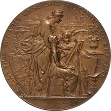 França, medalha, Ville de Paris, Enseignement du Dessin, 1896, Bronze, Bottée