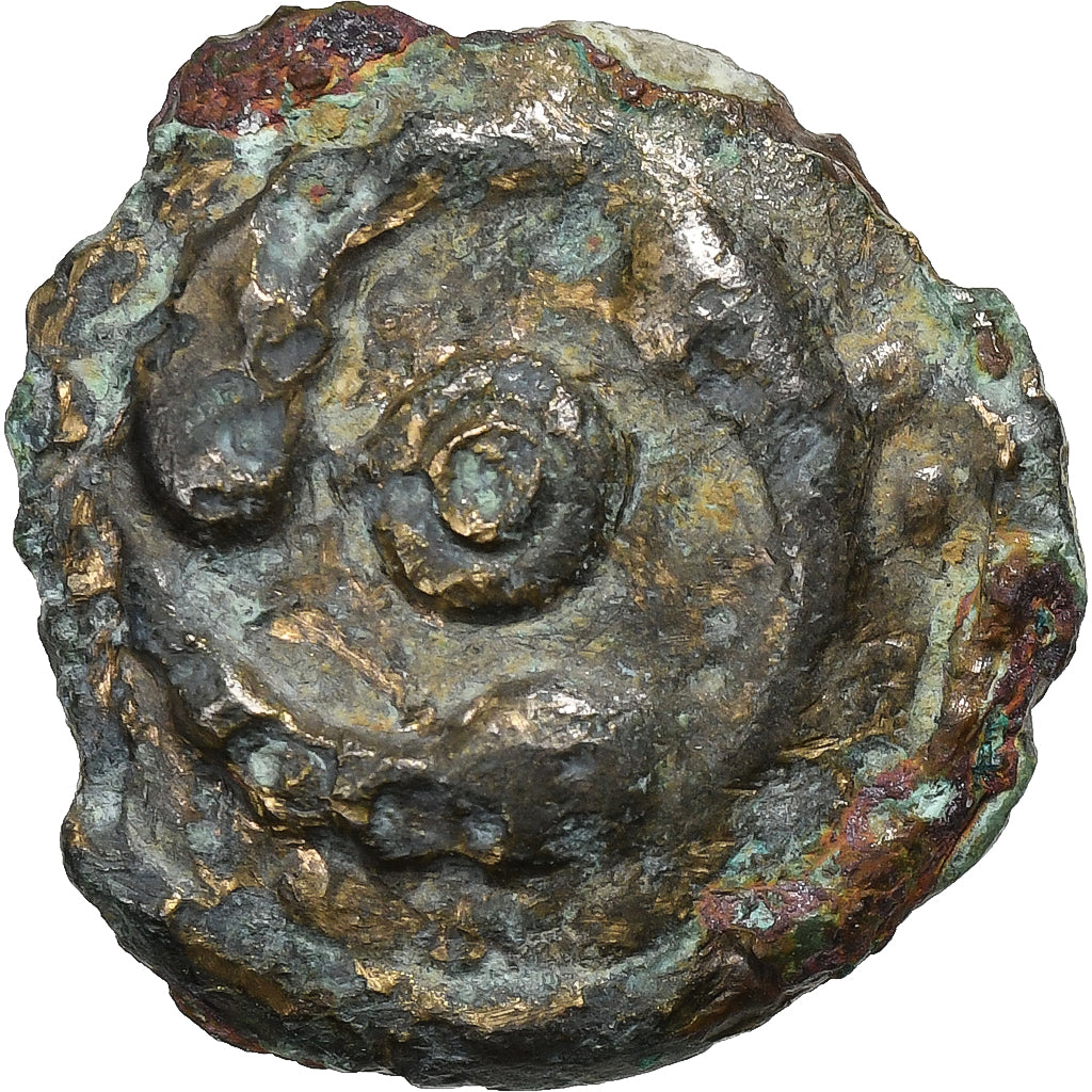 Lingones, Potin aux 3 poissons, ca. 80-50 BC, Brązowy, EF(40-45)