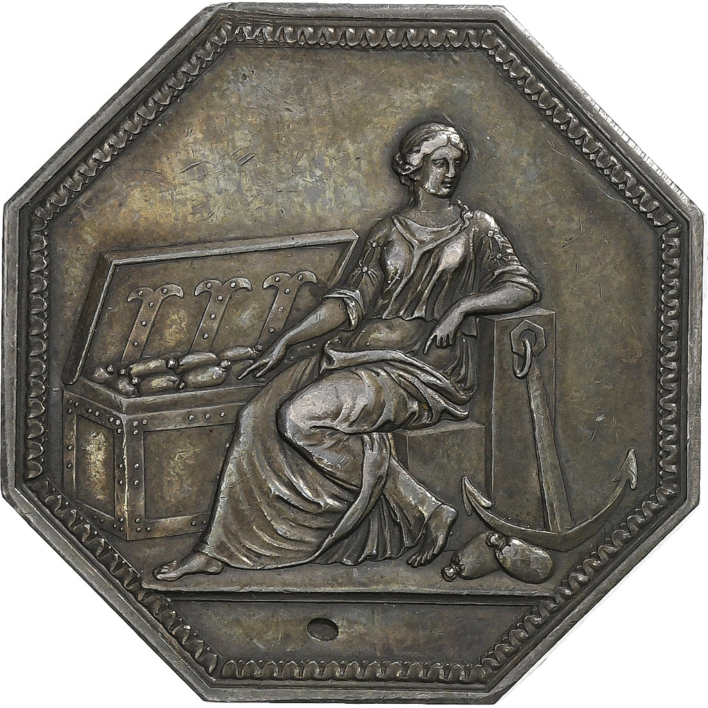France, Token, Banque, Caisse d'Escompte, n.d., Silver, Galle, MS(60-62)