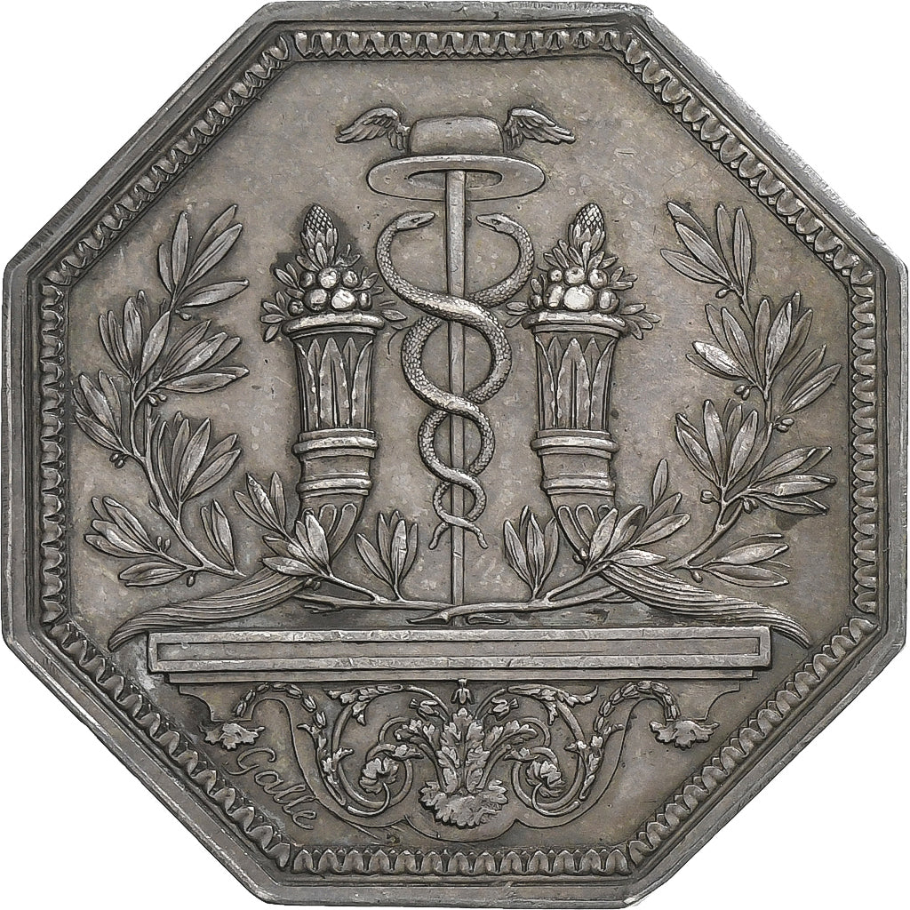 France, Token, Banque, Caisse d'Escompte, n.d., Silver, Galle, MS(60-62)