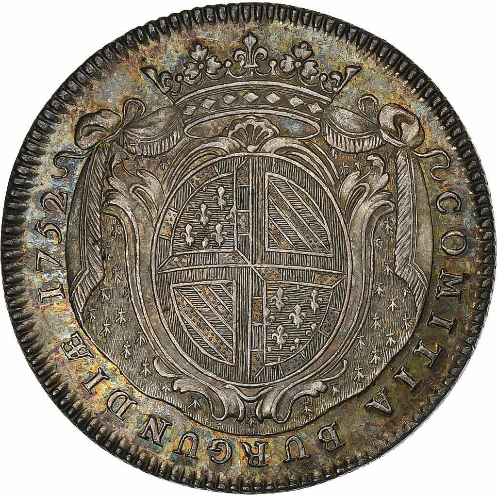 Francia, ficha, Louis XV, Etats de Bourgogne, 1752, Argento, SPL-