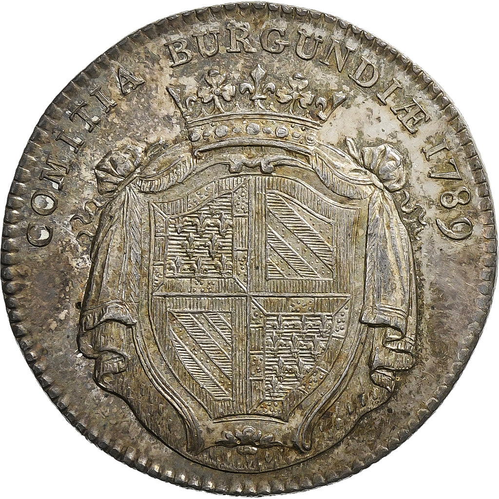 France, Token, Louis XVI, Etats de Bourgogne, 1789, Silver, MS(60-62)
