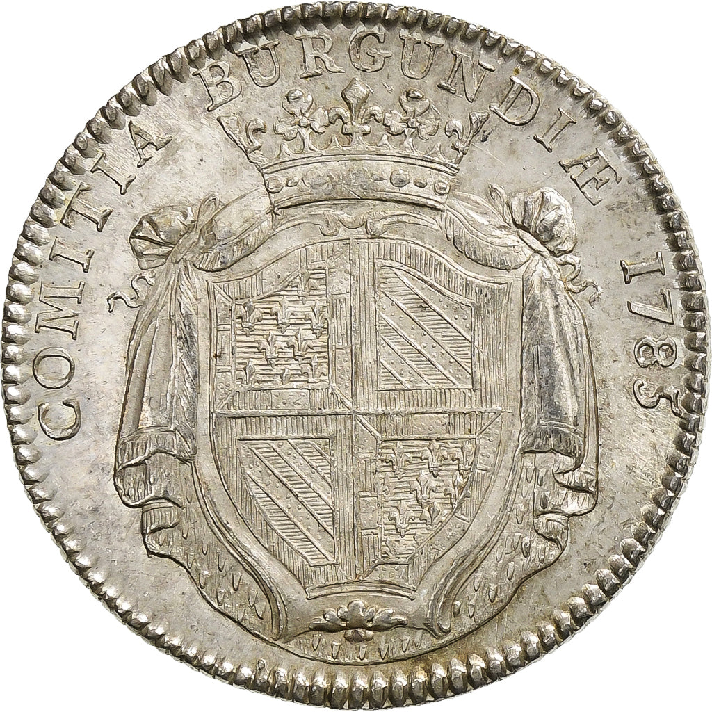 Francia, ficha, Louis XVI, Etats de Bourgogne, 1785, Argento, SPL
