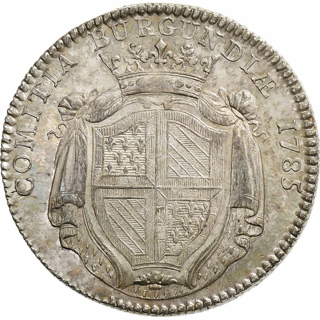 France, Token, Louis XVI, Etats de Bourgogne, 1785, Silver, MS(60-62)