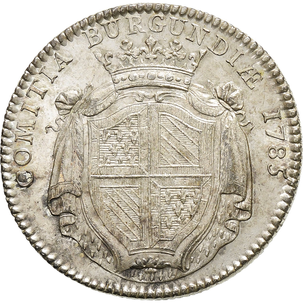 France, Token, Louis XVI, Etats de Bourgogne, 1785, Silver, MS(60-62)