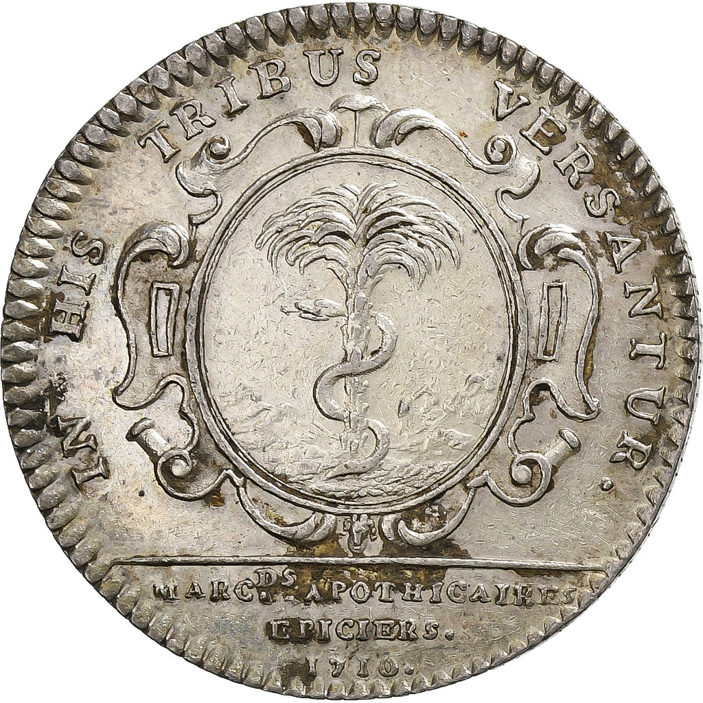 France, Token, Deuxième corps des marchands, Les épiciers apothicaires, 1710