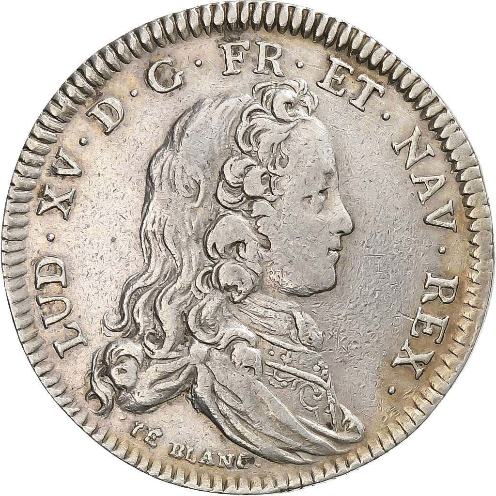 Frankrijk, Token, Louis XV, Trésor Royal, 1721, Zilver, Leblanc, ZF