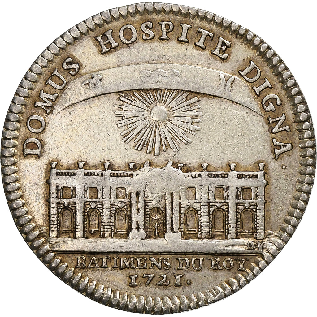 France, Token, Louis XV, Bâtiments du Roi, Palais du Luxembourg, 1721, Silver