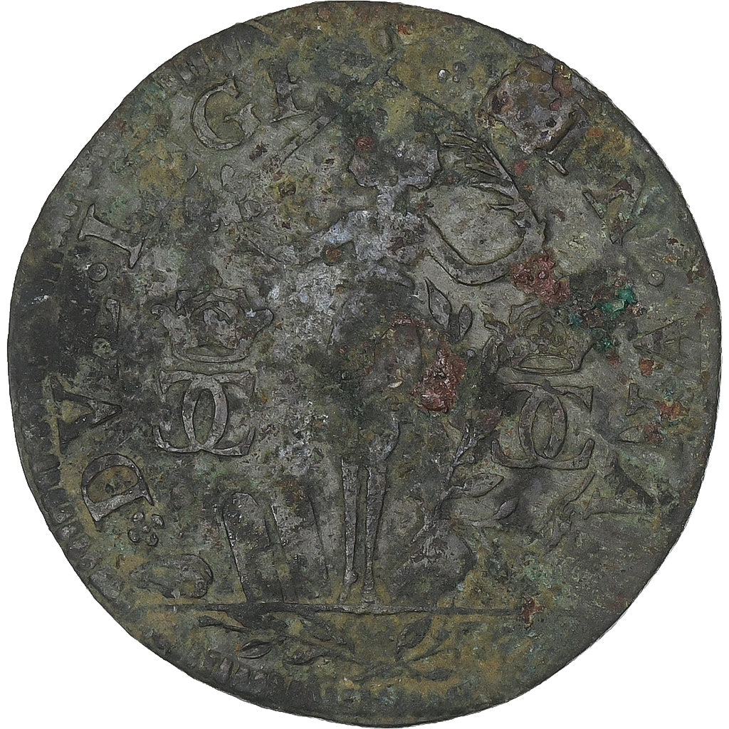 France, Nuremberg token, Charles IX, n.d., Copper, VF(30-35)