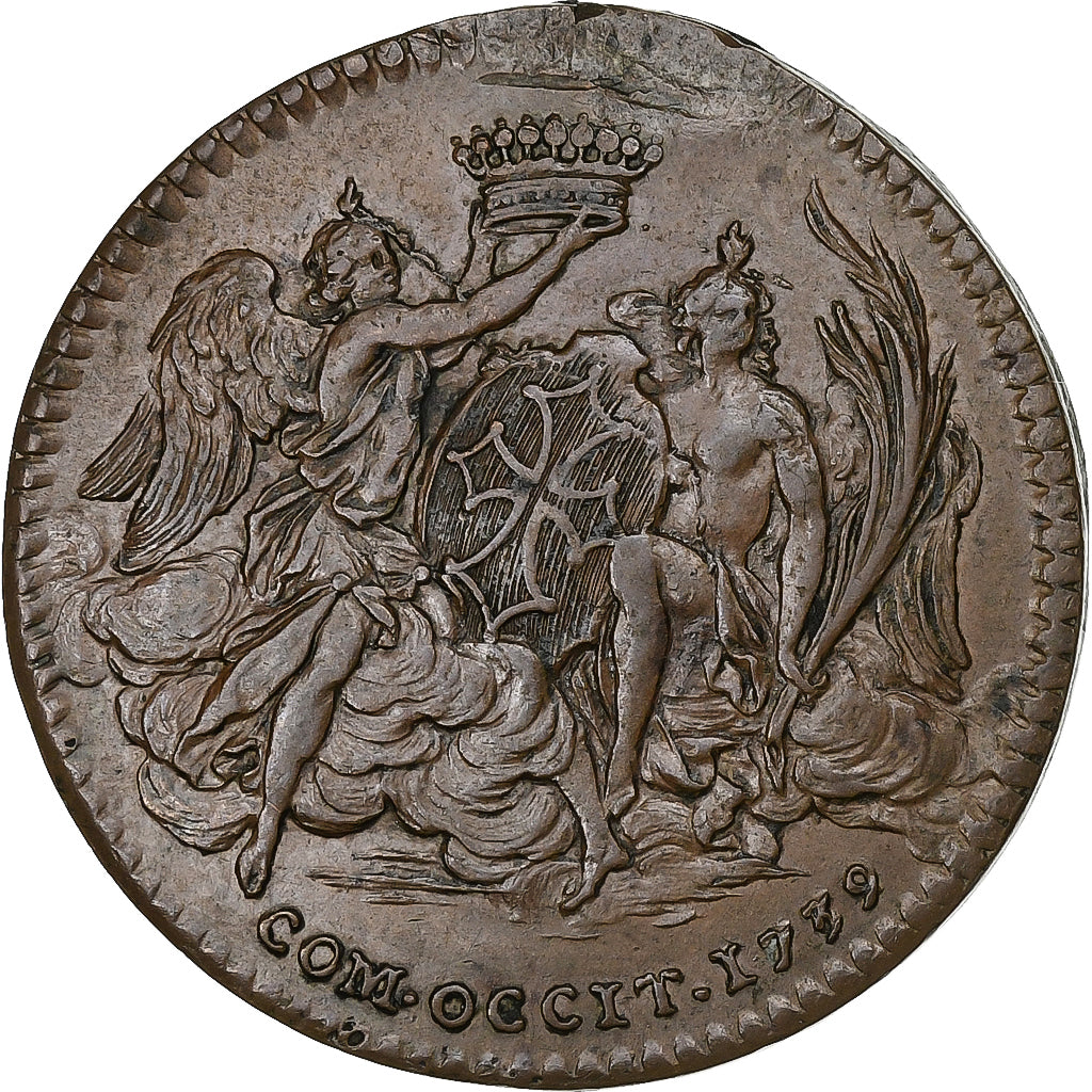 France, Token, Louis XV, États de Languedoc, 1739, Copper, AU(50-53)