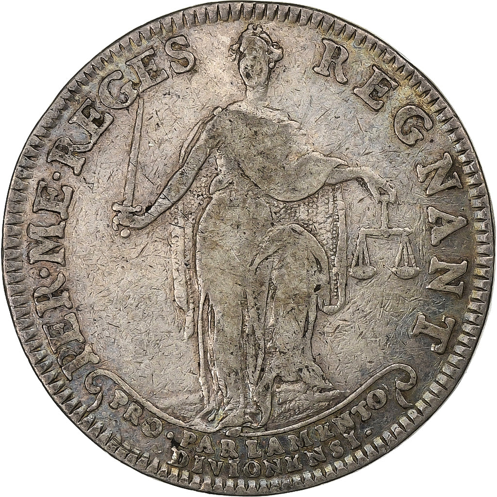 France, Jeton, Louis XIV, Bourgogne, Parlement de Dijon, 1645, Argent, TB