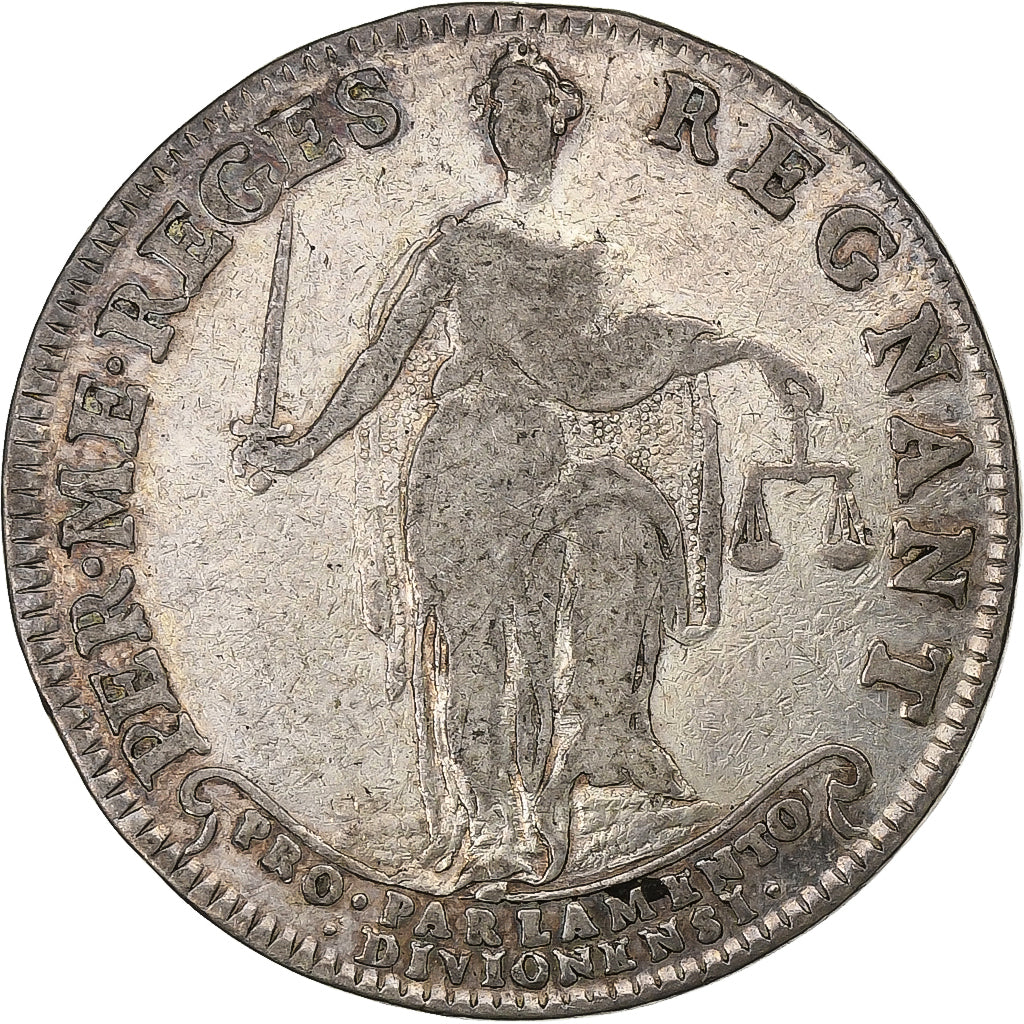 Francia, ficha, Louis XIV, Bourgogne, Parlement de Dijon, 1645, Argento, MB