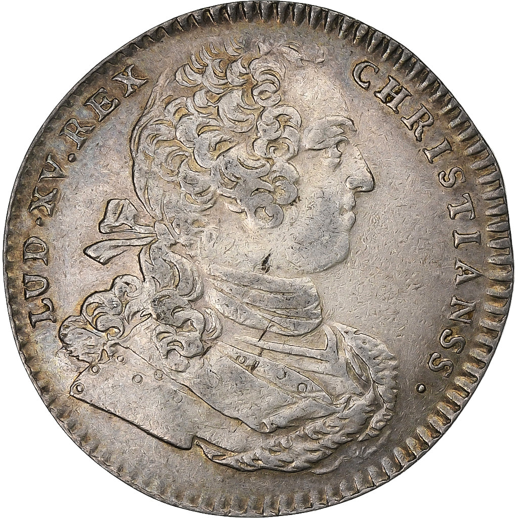 Francia, ficha, Louis XV, Bâtiments du Roi, n.d., Argento, BB+, Feuardent:3096