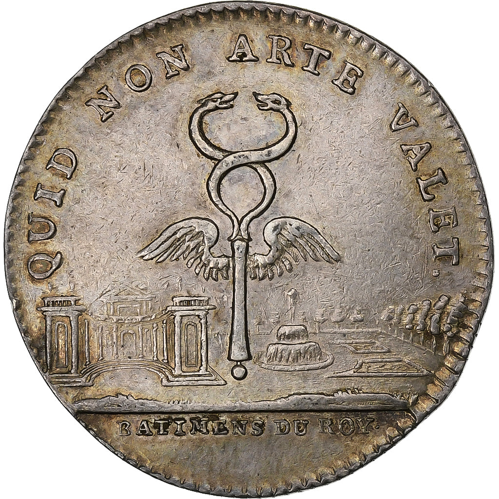 Francia, ficha, Louis XV, Bâtiments du Roi, n.d., Argento, BB+, Feuardent:3096