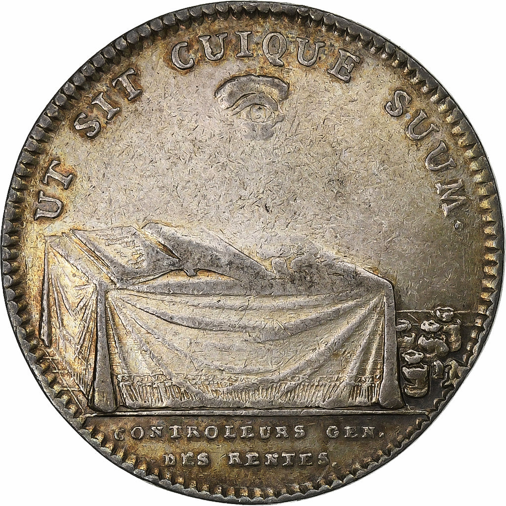 Frankrijk, Token, Louis XV, Contrôleur des Rentes, n.d., Zilver, ZF