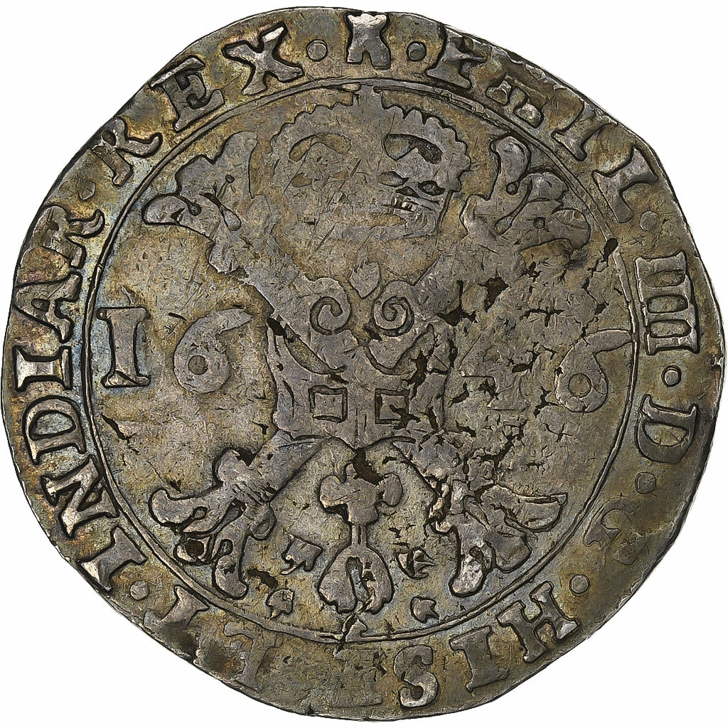 Spanish Netherlands, Philip IV, Patagon, 1646, Tournai, Silver, VF(30-35)