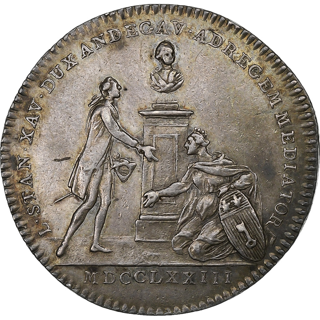France, Jeton, Louis-Stanislas-Xavier, duc d’Anjou, 1773, Argent, SUP