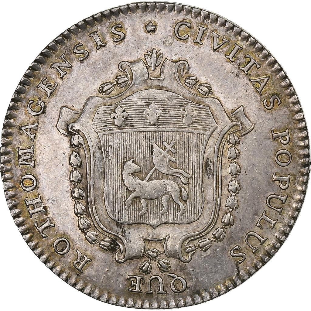 France, Token, Louis XVI, Ville de Rouen, n.d. (1776), Silver, AU(50-53)