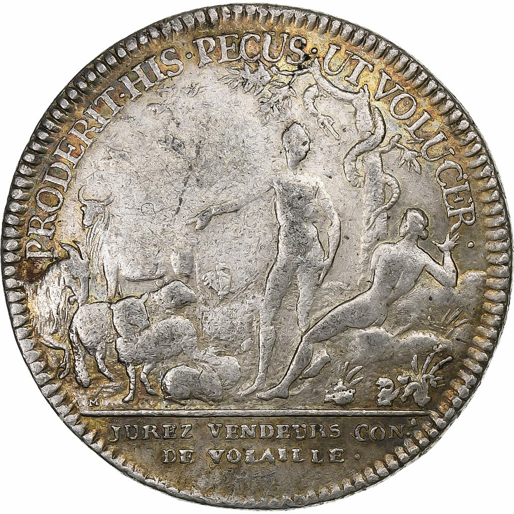 Frankreich, betaalpenning, Louis XV, Corporations, Jurés Vendeurs de Volailles