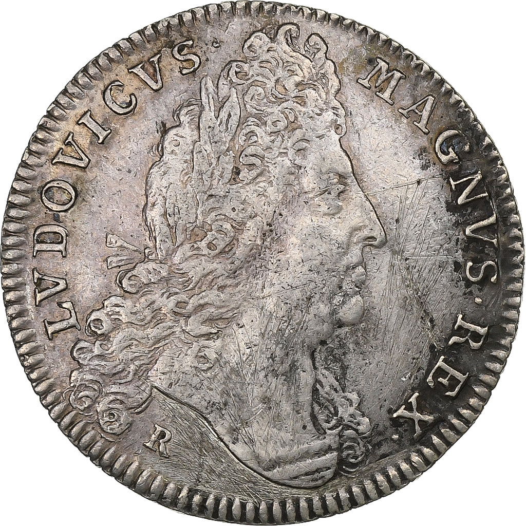 Francia, ficha, Louis XIV, Ordinaire des Guerres, 1698, Argento, BB+