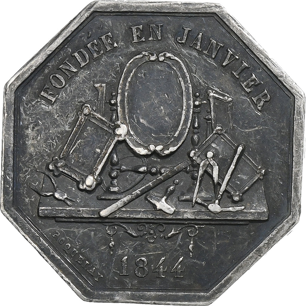 Francia, ficha, Corporation des Miroitiers, ND (1844), Argento, SPL-