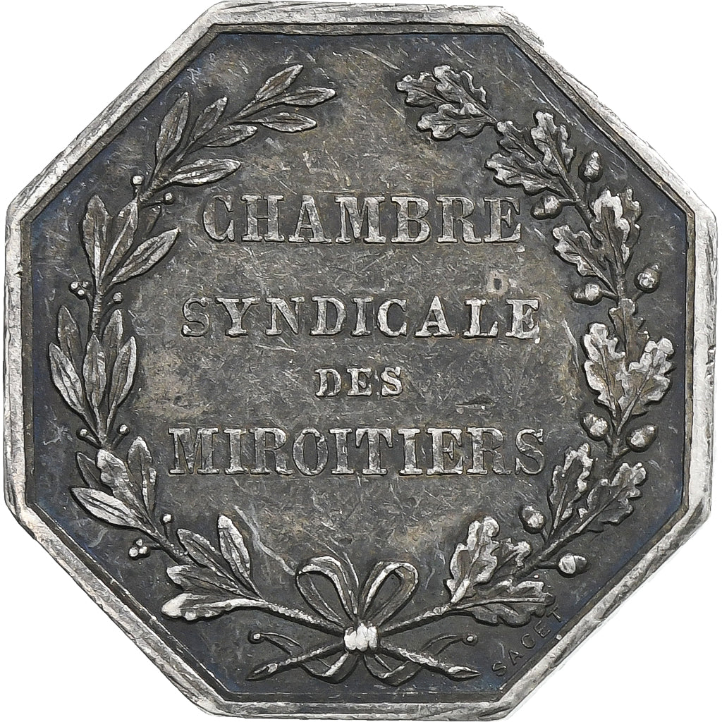 Francia, ficha, Corporation des Miroitiers, ND (1844), Argento, SPL-