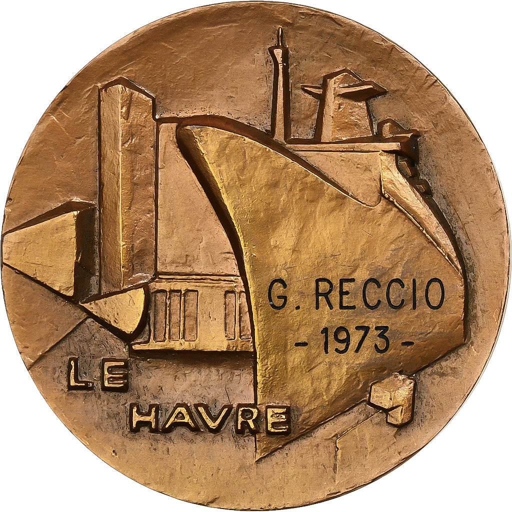 Francia, medalla, Comité des Fêtes, Le Havre, 1973, Bronce, Lelandais, EBC+
