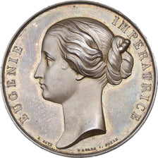 France, Medal, Impératrice Eugénie, n.d., Silver, Bovy & Peyre, MS(60-62)