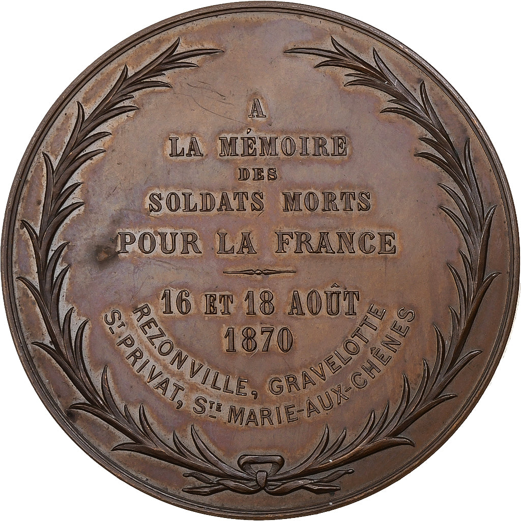 France, Médaille, Batailles de Mars-la-Tour/Rezonville/Gravelotte, 1875
