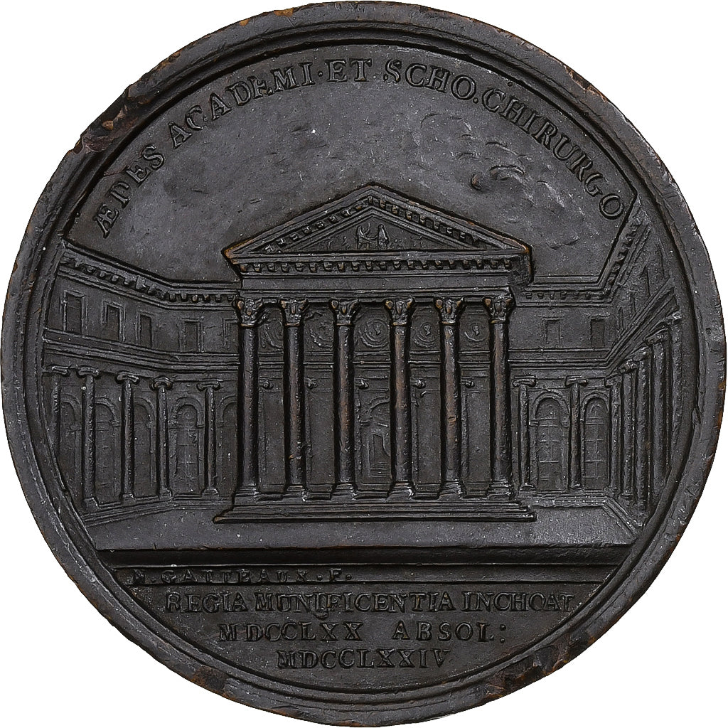 France, Medal, Création de l'École de Chirurgie, 19th Century, hardened wood
