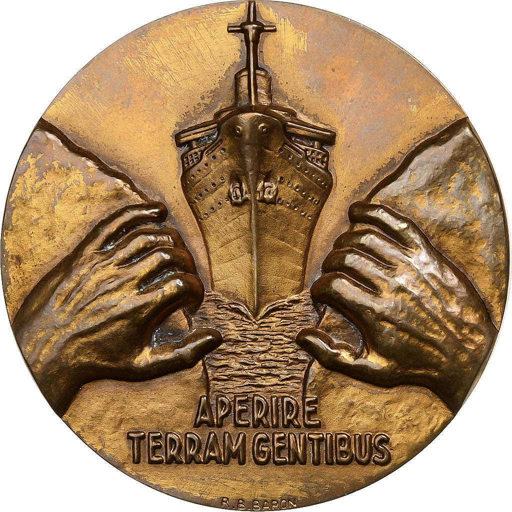 Francia, medalla, Centenaire Ferdinand de Lesseps, n.d. (1994), Bronce, Baron