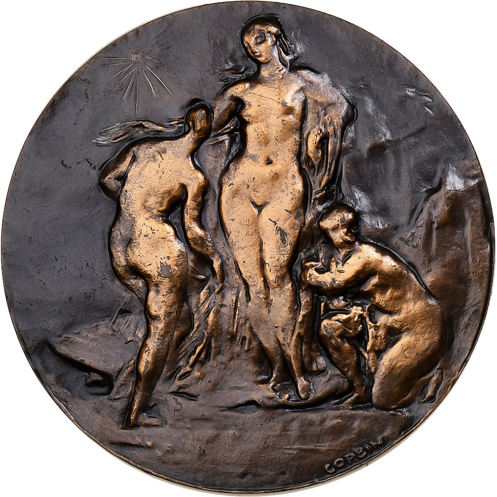 Francia, medalla, Femmes Nues, Allégories des Trois Métaux, n.d., Bronce