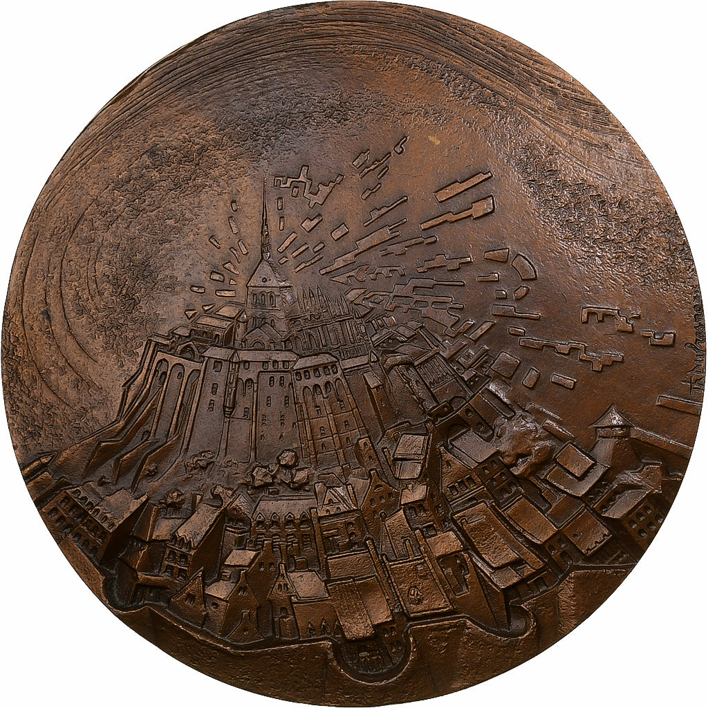 Francia, medalla, Mont Saint-Michel, n.d., Bronce, Dufresne, EBC+