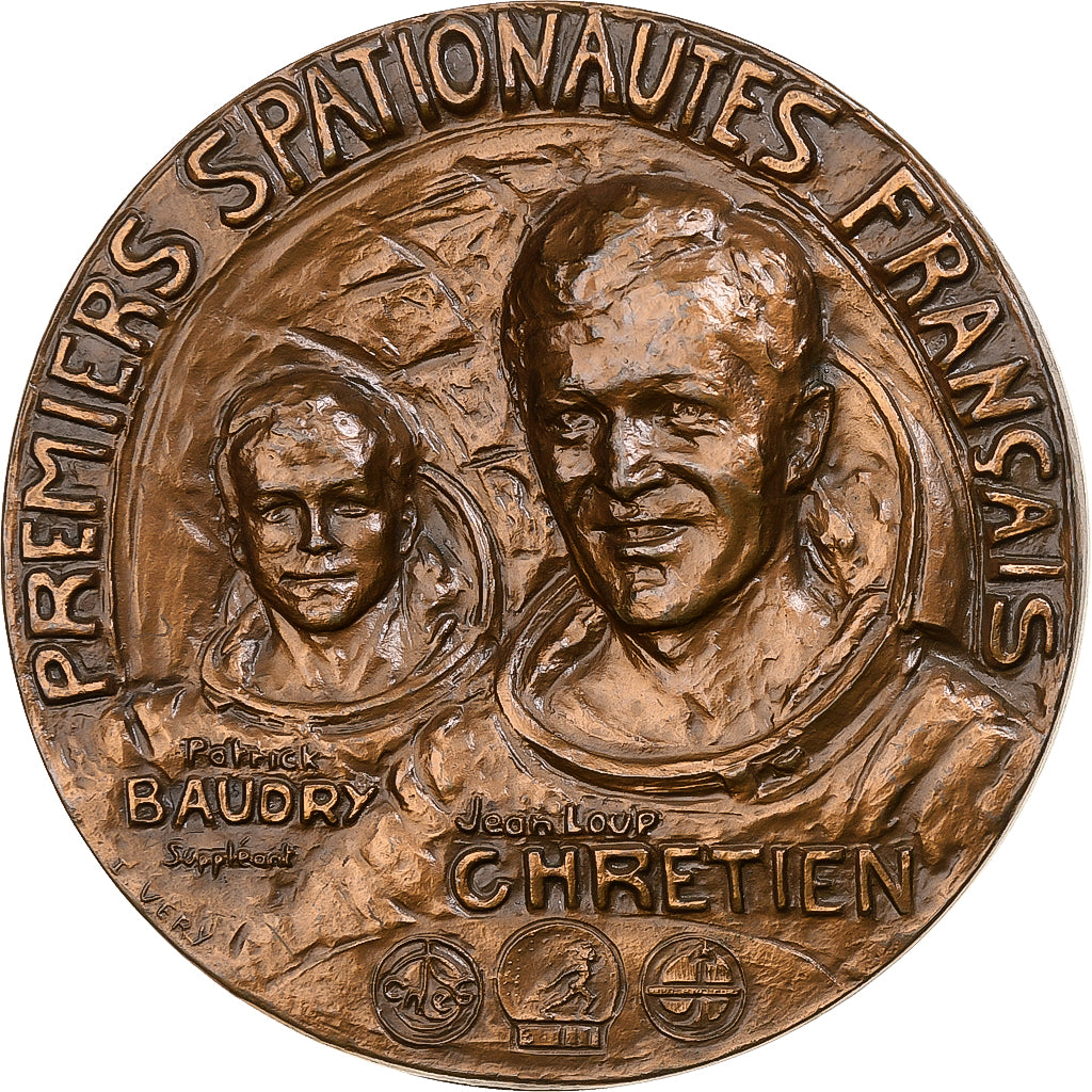 Francia, medalla, Premiers Spationautes Français, Baudry-chrétien, n.d.