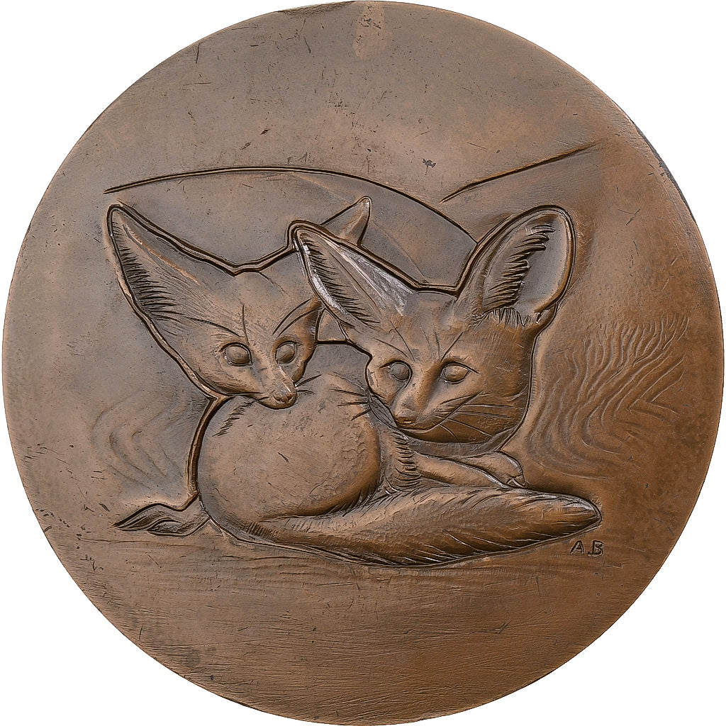 France, Medal, Le Fennec, n.d. (1976), Bronze, Bloc, MS(60-62)