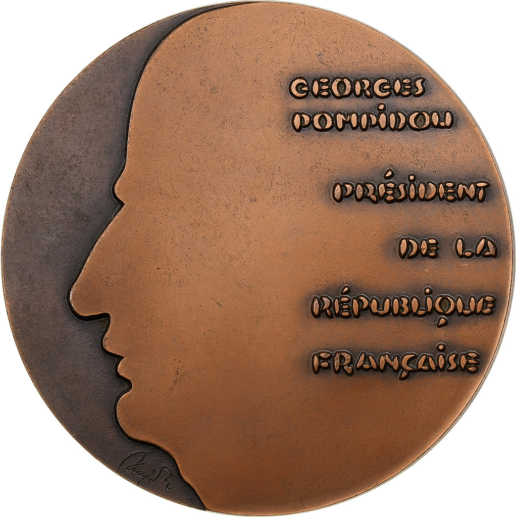 Francia, medalla, Georges Pompidou, Président de la République Française