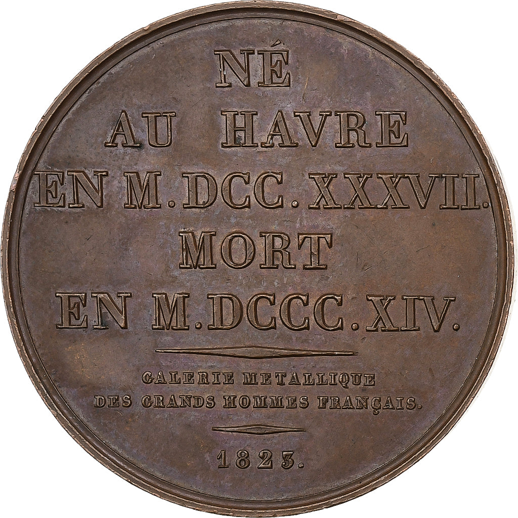 Frankrijk, Medaille, J.-H. Bernardin de Saint-Pierre, 1823, Bronzen, Chardigny