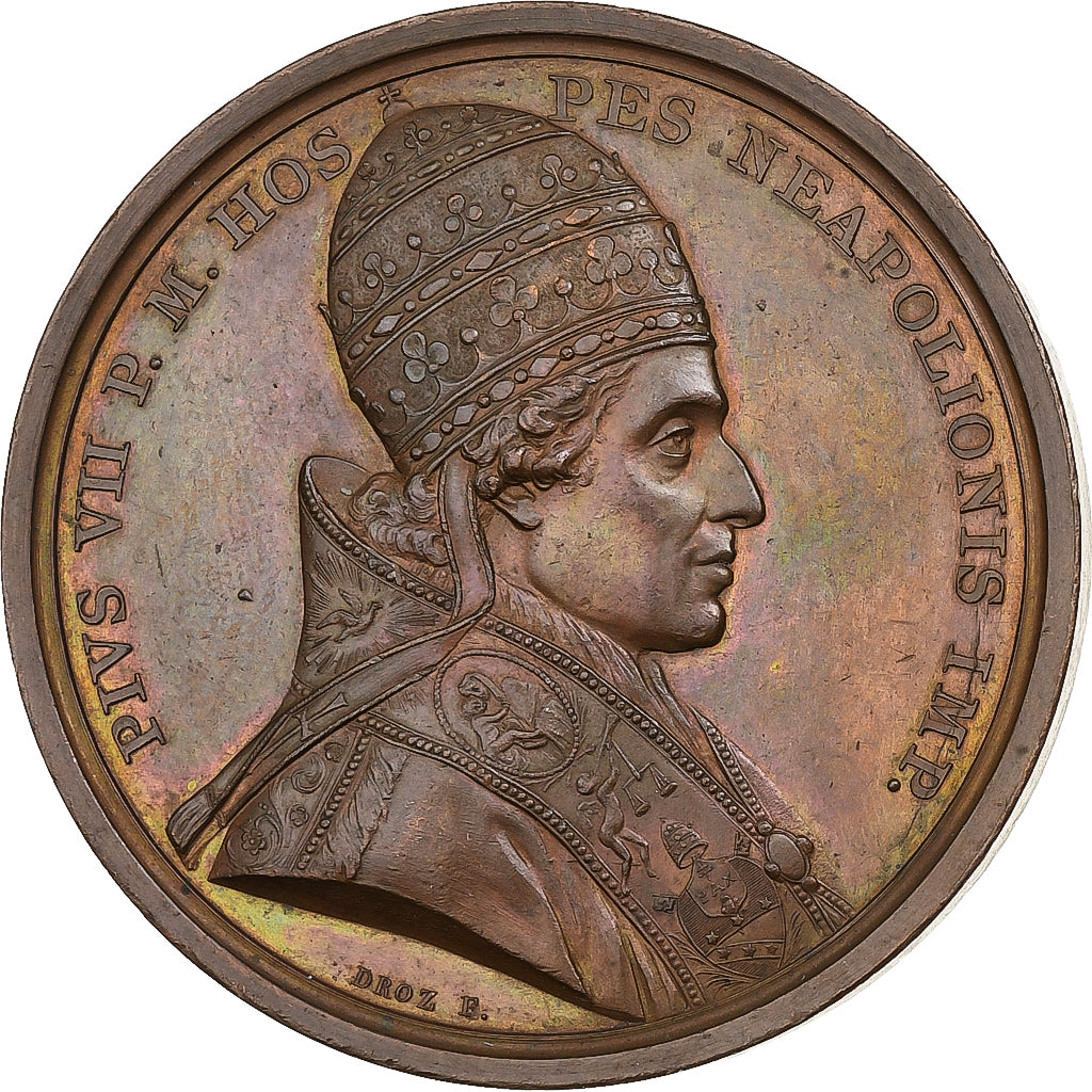 France, Medal, Pius VII, Le Sacre de Napoléon Bonaparte, n.d., Copper