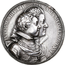 France, Médaille, Louis XIII, Marie de Médicis, Régence, 1611, Argent, SUP