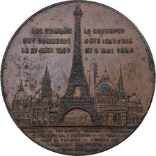 Frankreich, Medaille, Souvenir de mon Ascension à la Tour Eiffel, 1889, Kupfer