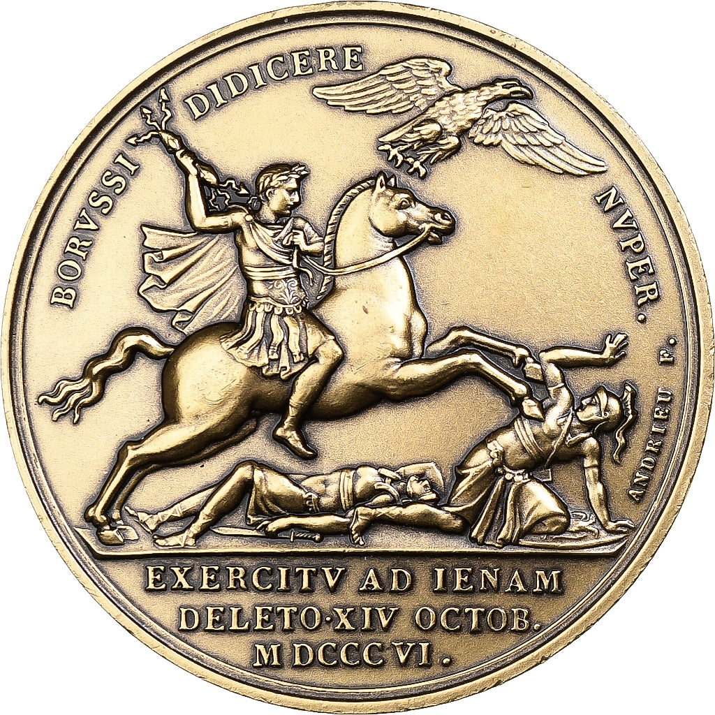 Francja, medal, Armées prussiennes détruites à Iena, 1806, Brązowy, Ponowne