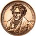 Francja, medal, François Auguste René, Vicomte de Chateaubriand, 1844, Miedź