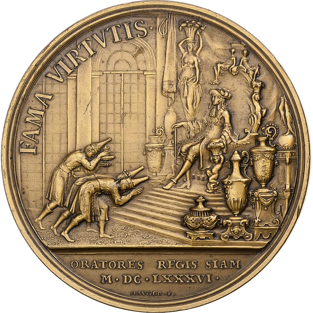 France, Médaille, Louis XIV, Réception des Ambassadeurs du Siam en 1686, n.d.