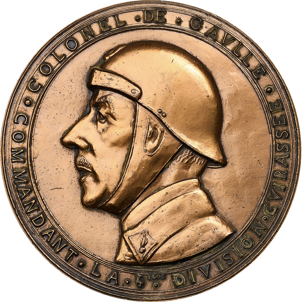 France, Médaille, Colonel De Gaulle, Commandant de la 4è division cuirassée